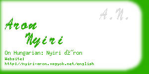 aron nyiri business card